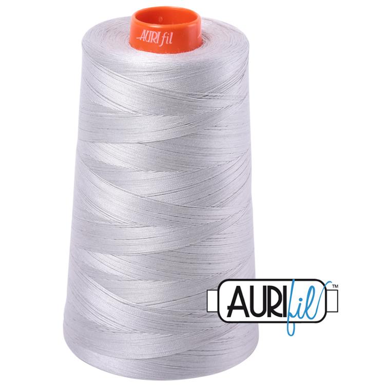 Aluminium Gray Aurifil Longarm Cotton Quilting Thread 50wt 6452yds Cone AF-MK50CO-2615