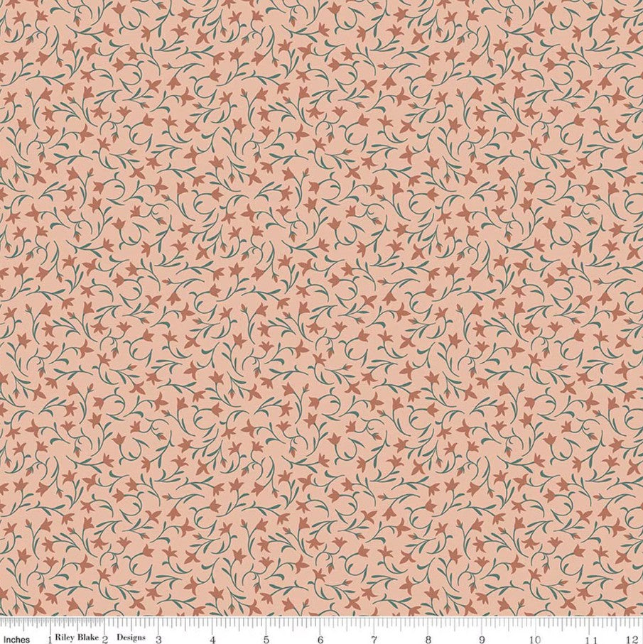 Ambleside Flower Toss Blush Pink Amanda Niederhauser Riley Blake Designs Cotton Fabric RB-C17114-BLUSH