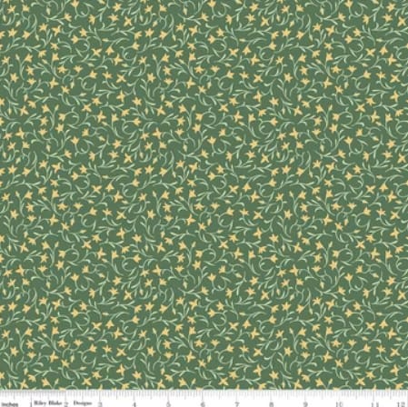 Ambleside Flower Toss Green Amanda Niederhauser Riley Blake Designs Cotton Fabric RB-C17114-GREEN | US Fabric Shop