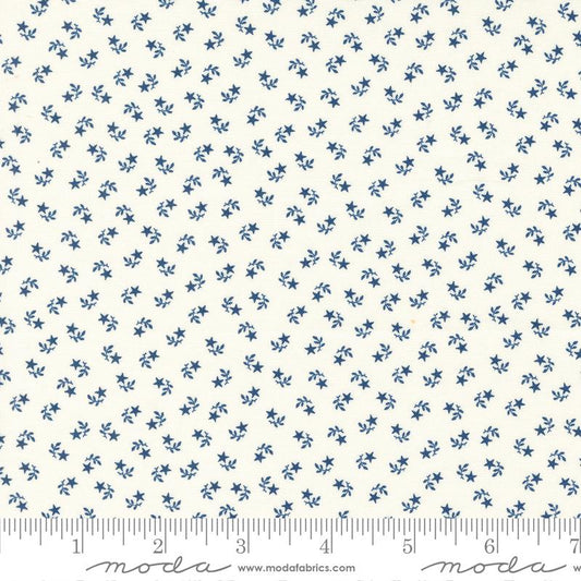 American Gatherings II Star Flower Dove Navy Blue Primitive Gatherings Moda Cotton Fabric