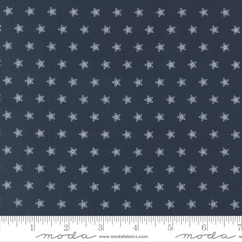 American Gatherings III Double Star Americana Navy Primitive Gatherings Moda Cotton Fabric MD-49324-16