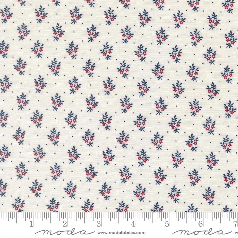 American Gatherings III Flower Sprig Small Floral Cloud Multi Primitive Gatherings Moda Cotton Fabric MD-49327-11