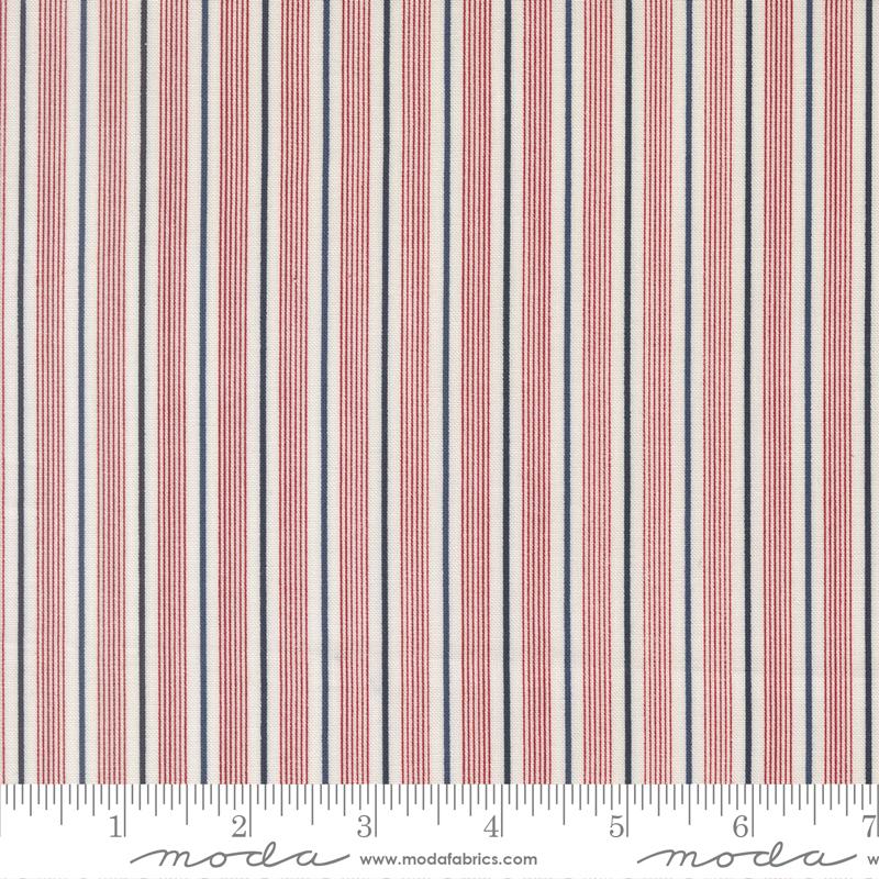 American Gatherings III Pathway Stripes Cloud Multi Primitive Gatherings Moda Cotton Fabric MD-49321-11