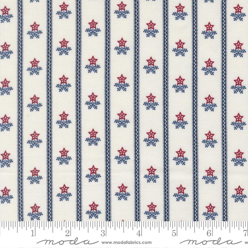 American Gatherings III Stripe Bouquet Stars Americana Cloud Multi Primitive Gatherings Moda Cotton Fabric MD-49322-11