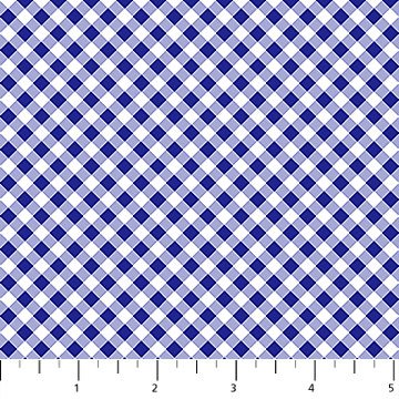 American Spirit Gingham Blue Patrick Lose Cotton Fabric