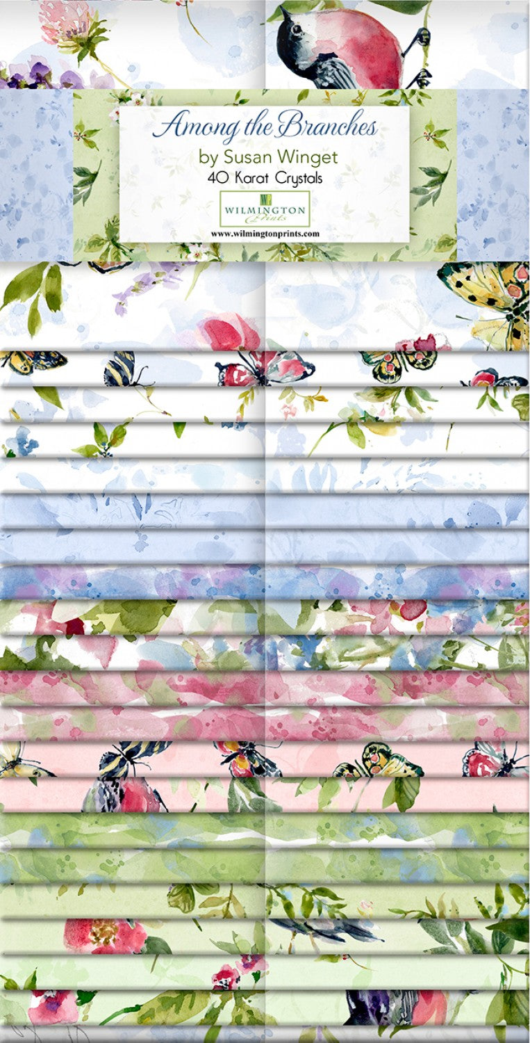 Among the Branches 2.5" Strips Karat Crystals Susan Winget Wilmington Prints Cotton Fabric WP-840-741-840