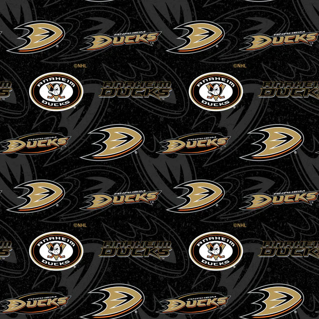 Anaheim Ducks NHL Hockey Tone on Tone Sykel Enterprises Cotton Fabric NHL-1199-DUC