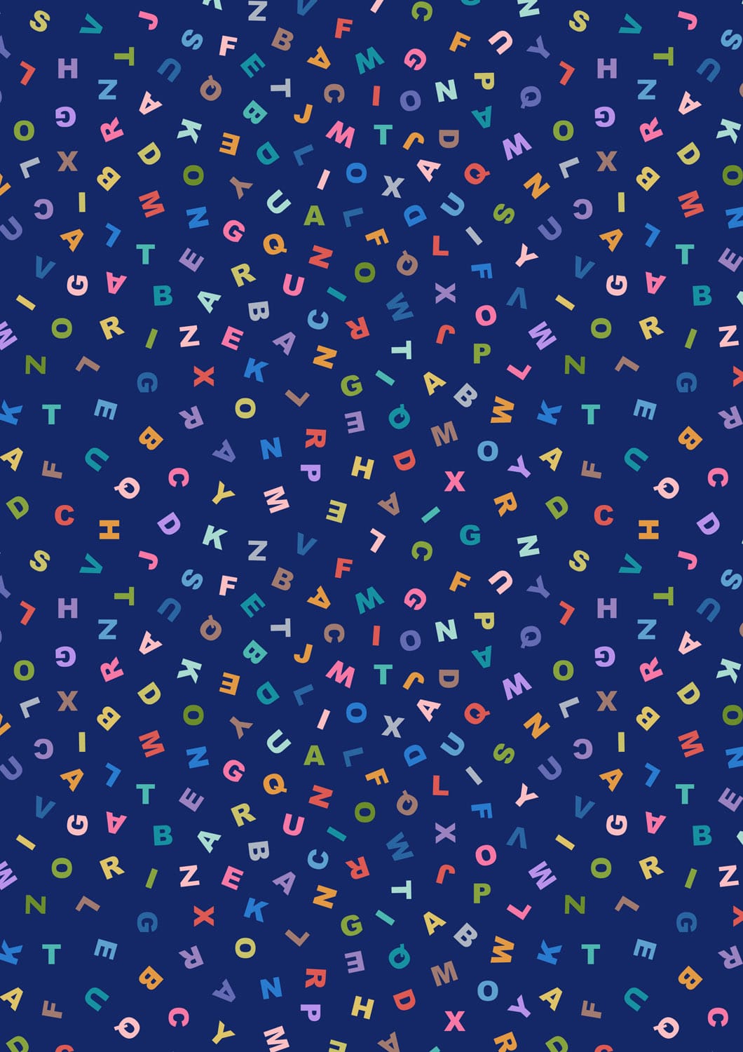 Animal Alphabet Letters Dark Blue Lewis & Irene Cotton Fabric LI-A972C | US Fabric Shop