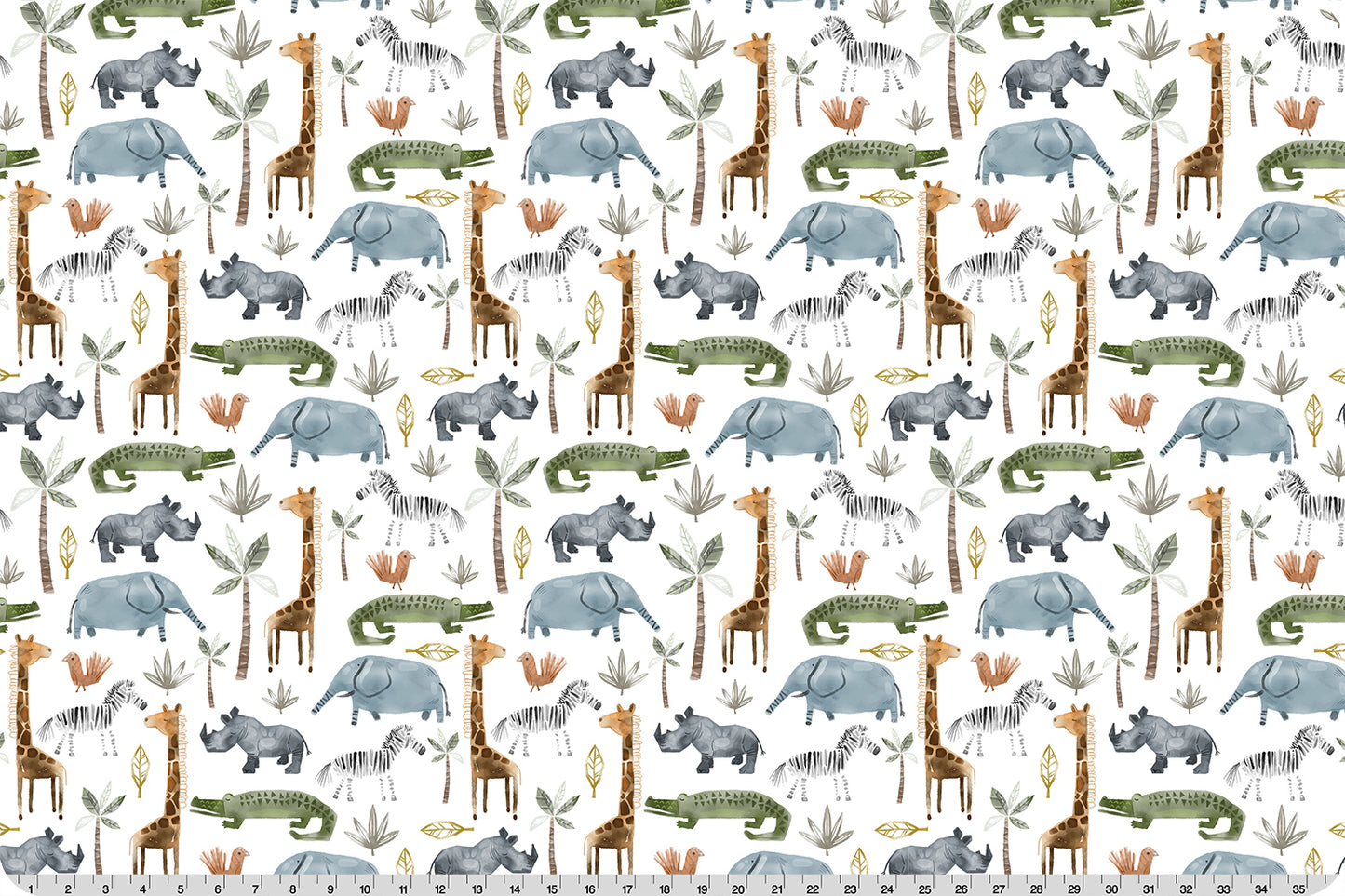 Animal Safari Digital Cuddle Multi Shannon Fabrics Polyester Minky Fabric SF-DCANIMALSAFARI