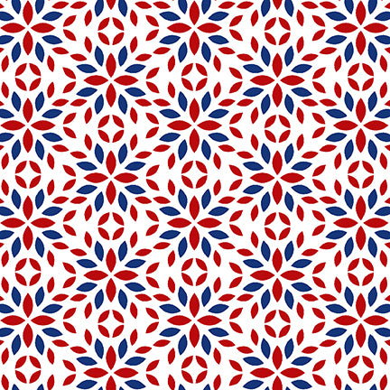 Anthem Tiles White Satin Moon Designs Blank Quilting Cotton Fabric