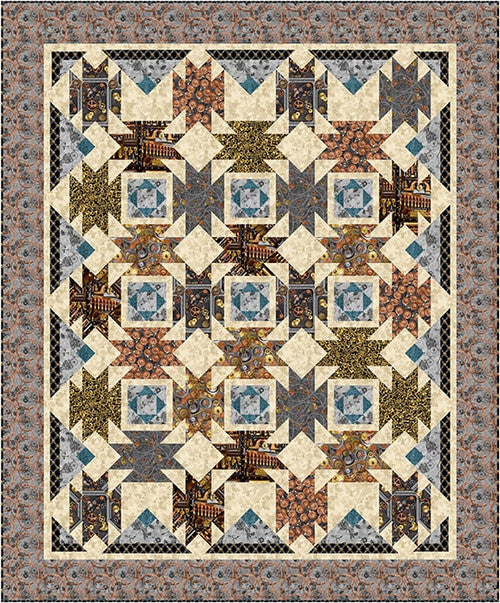 Full Steam Ahead Anvil Magic Quilt Blank Quilting-FREE PROJECT