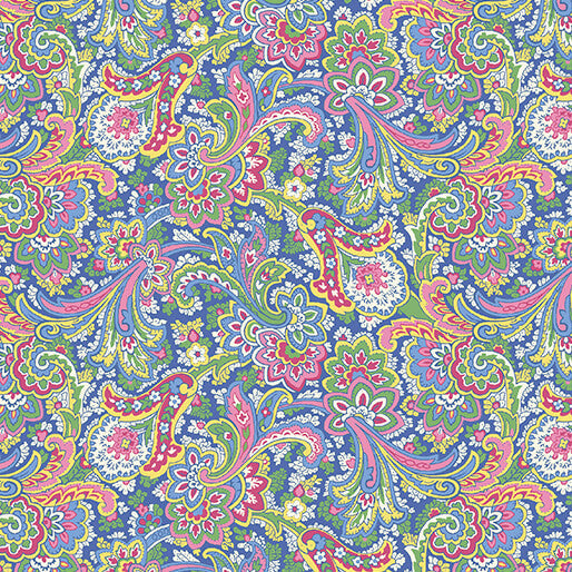 April's Garden Khanti Paisley Multi April Cornell Benartex Cotton Fabric BE-16540-99
