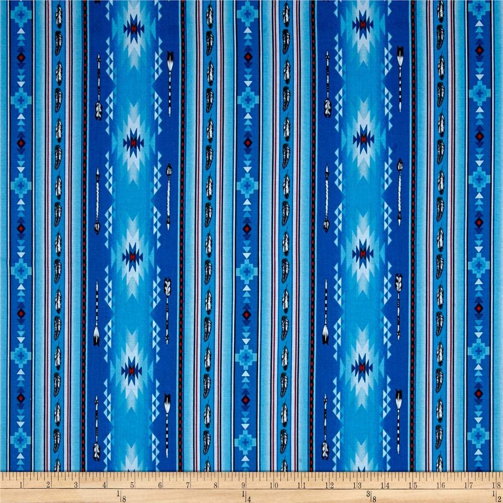 Arrows and Feathers Southwest Blanket Stripe Navaho Native Spirit