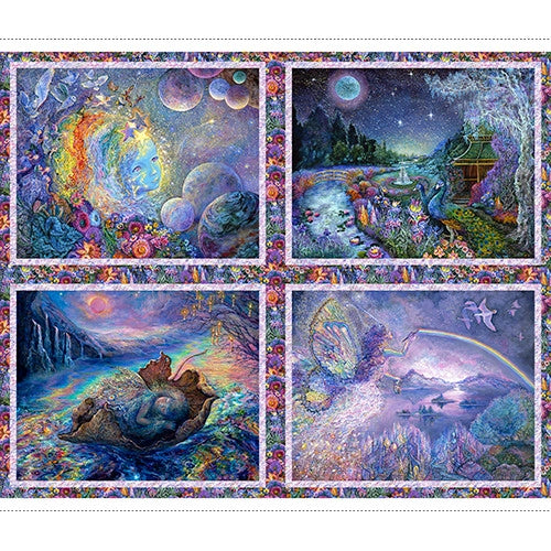 Astral Voyage Celestial Panel 36” Multi Josephine Wall 3 Wishes Cotton Fabric 3W-20189-Multi