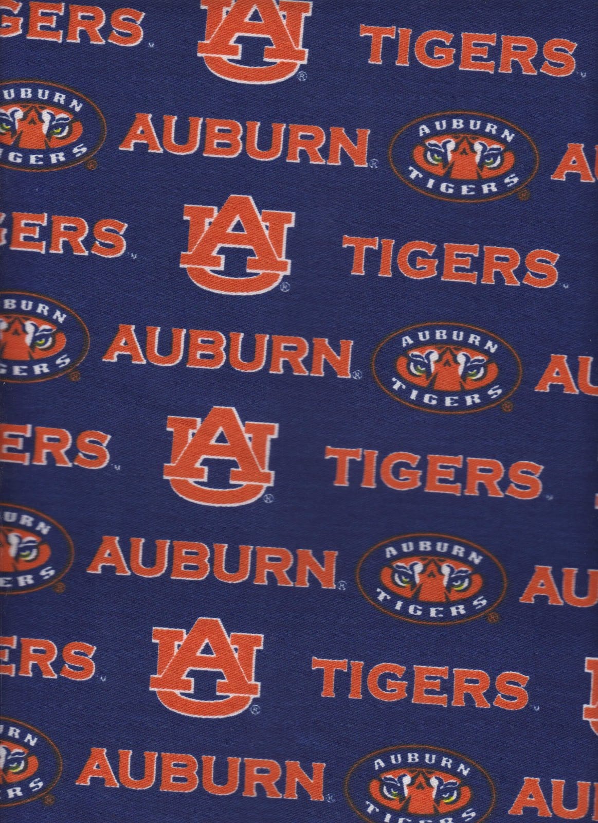 Auburn University Tigers NCAA Canvas Twill (Duck) Sykel Cotton Fabric