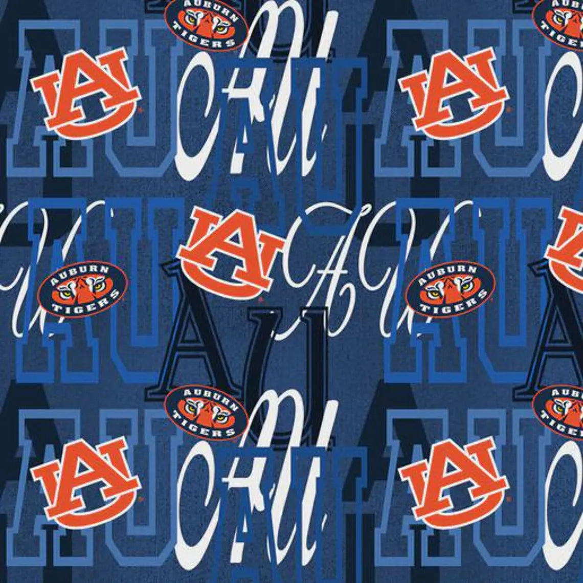 Auburn Tigers NCAA College Letters Sykel Cotton Fabric SYK-AU-1372