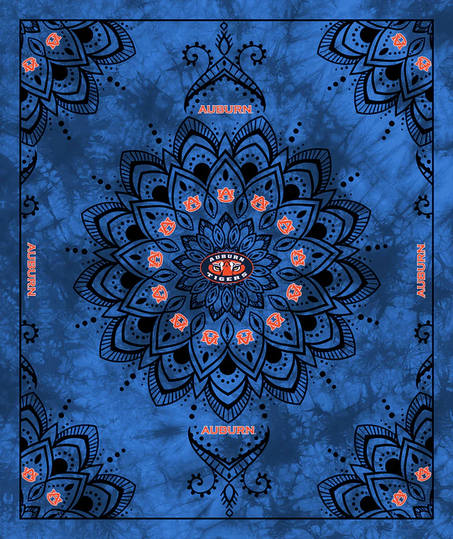 Auburn Tigers NCAA Collegiate Tapestry Panel 48"x56" Sykel Enterprises Polyester MINKY Fabric AU-1360 | US Fabric Shop