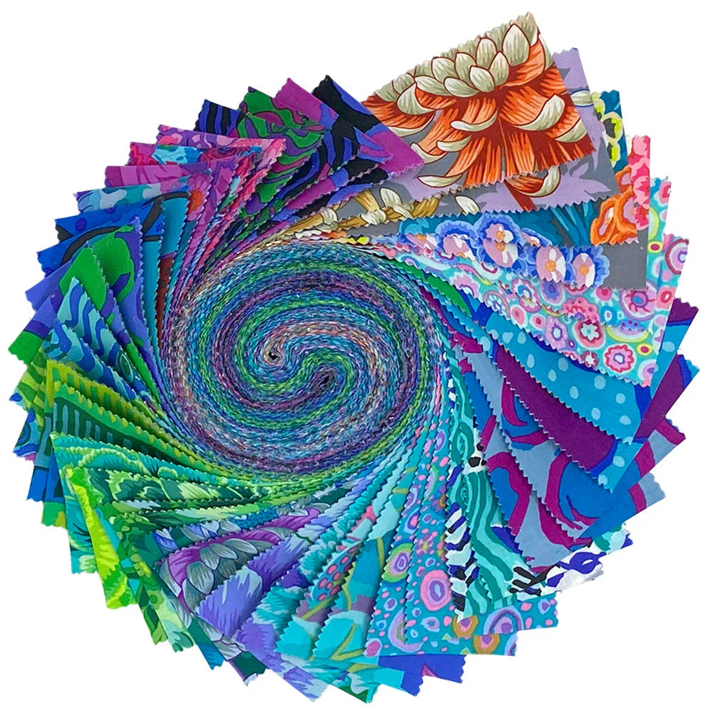 August 2025 Cool 2.5" Strips Kaffe Fassett Collective Free Spirit Cotton Fabric FS-FB4DRGP.AUG25COOL