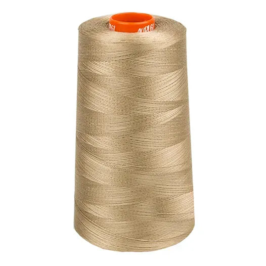 Linen Beige Dark Aurifil Longarm Cotton Quilting Thread Aurifil 50 weight 6452 Yards Cone AF-MK50C0-2325-Linen