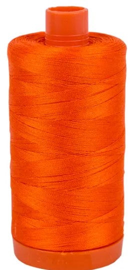 Neon Orange Aurifil Cotton Quilting Thread 50 wt. 1300m 1422y Spool AF-1104-Neon Orange