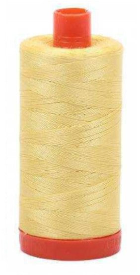 Lemon Yellow Aurifil Cotton Quilting Thread 50 wt. 1300m 1422y Spool