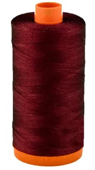 Dark Carmine Red Aurifil Cotton Quilting Thread 50 wt. 1300m 1422y Spool AF-2460-Dark Carmine Red
