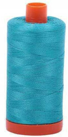 Turquoise Aurifil Cotton Quilting Thread 50 wt. 1300m 1422y Spool