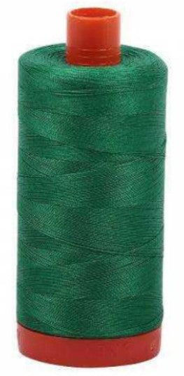 Green Aurifil Cotton Quilting Thread 50 wt. 1300m 1422y Spool