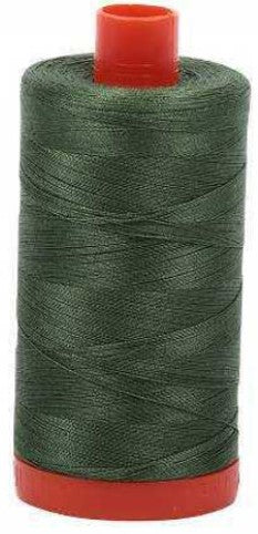 Very Dark Grass Green Aurifil Cotton Quilting Thread 50 wt. 1300m 1422y Spool AF-2890-Very DarkGrass Green