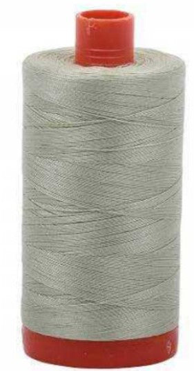 Spearmint Grey Green Aurifil Cotton Quilting Thread 50 wt. 1300m 1422y Spool