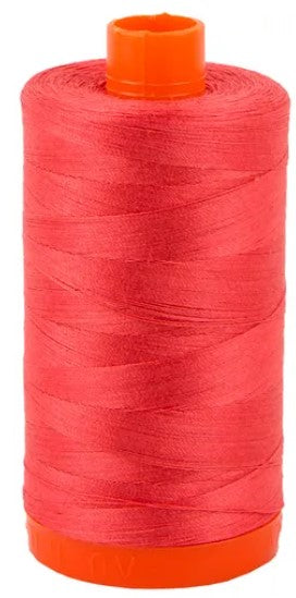 Medium Red Aurifil Cotton Quilting Thread 50 wt. 1300m 1422y Spool AF-5002-Medium Red