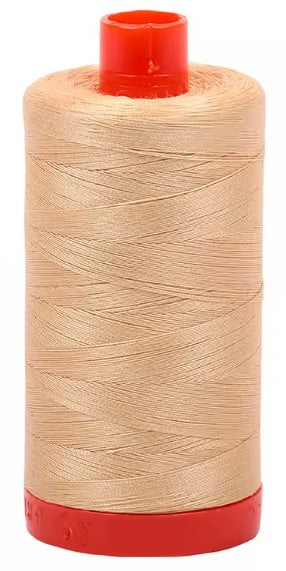 Light Caramel Aurifil Cotton Quilting Thread 50 wt. 1300m 1422y Spool AF-6001-Light Caramel