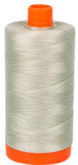 Moondust Grey Aurifil Cotton Quilting Thread 50 wt. 1300m 1422y Spool AF-6725-Moondust