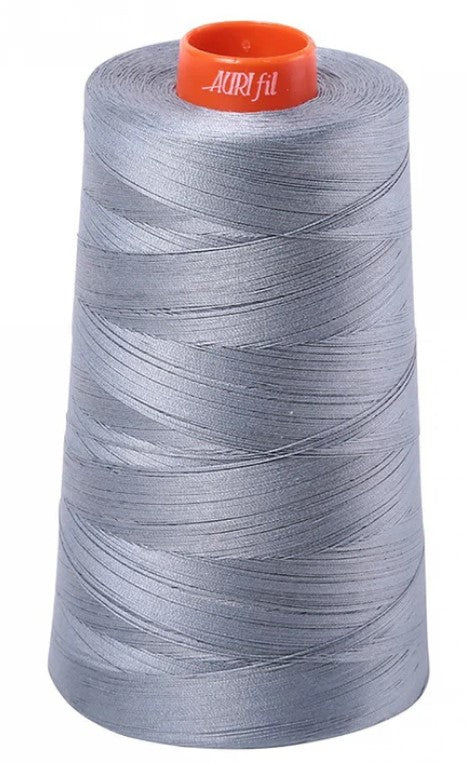 Light Blue Grey Aurifil Longarm Cotton Quilting Thread 50 weight 6452 Yards Cone AF-MK50C0-2610-Light Blue Grey