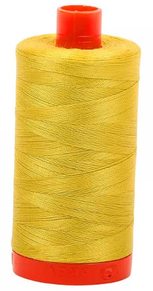 Gold Yellow Aurifil Cotton Quilting Thread 50 wt. 1300m 1422y Spool AF-5015-Gold Yellow