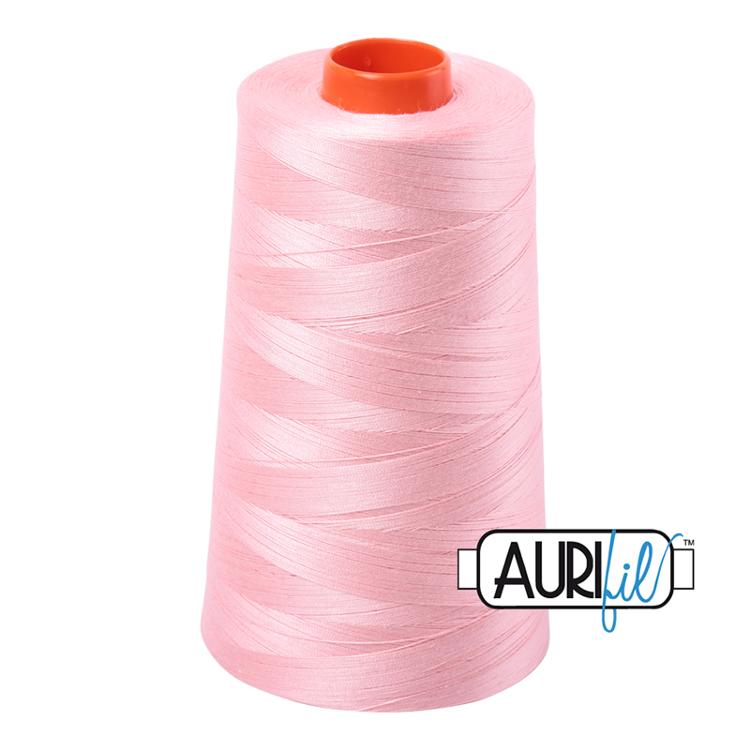 Blush Pink Aurifil Longarm Cotton Quilting Thread 50wt 6452 yds Cone AUF-MK50CO-2415