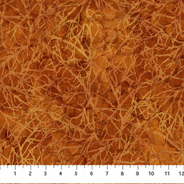 Autumn Breeze Branches Rust Deborah Edwards and Melanie Samra Cotton Fabric NC-DP28060-38
