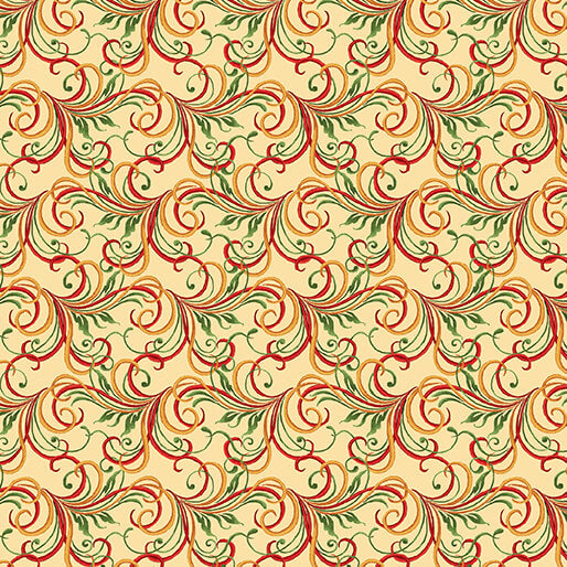 Autumn Cats Swirl Essence Honey Multi Peggy Collins Benartex Cotton Fabric BE-16771-33