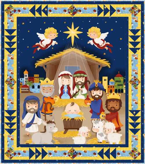 Away in a Manger From All Directions Throw Blank Quilting-FREE PROJECT