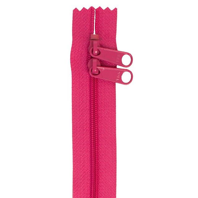 Double Slide Zipper 30" Raspberry Pink By Annie's BYA-ZIP30-252