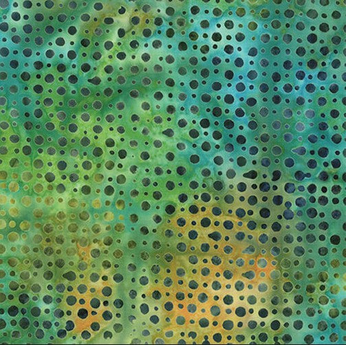 Bali Dot Craze Batik Big Little Dot Lime Multi Benartex Cotton Fabric BE-9283-94