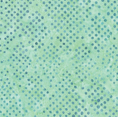 Bali Dot Craze Batik Diamond Dot Mint Blue Benartex Cotton Fabric BE-9280-40