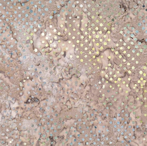 Bali Dot Craze Batik Diamond Dot Taupe Brown Benartex Cotton Fabric BE-9280-71