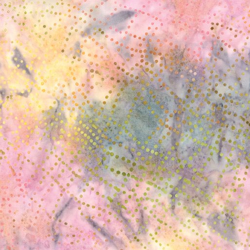 Bali Dot Craze Batik Dot Wave Pink Multi Benartex Cotton Fabric BE-9282-22