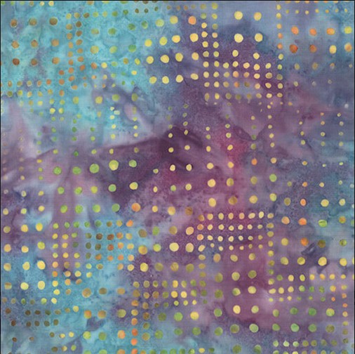 Bali Dot Craze Batik Variegated Dots Turquoise Berry Benartex Cotton Fabric BE-9281-82