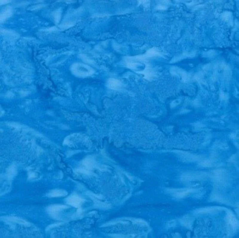 Bali Watercolors Bluejay Blue Hoffman Cotton Batik Fabric HF-1895-261