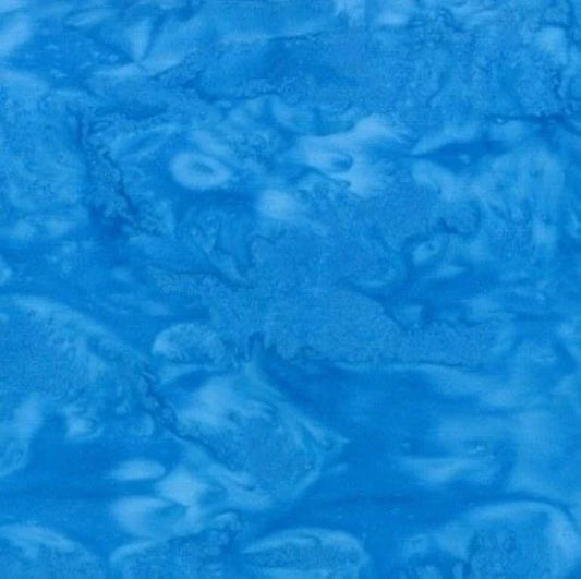 Bali Watercolors Bluejay Blue Hoffman Cotton Batik Fabric HF-1895-261