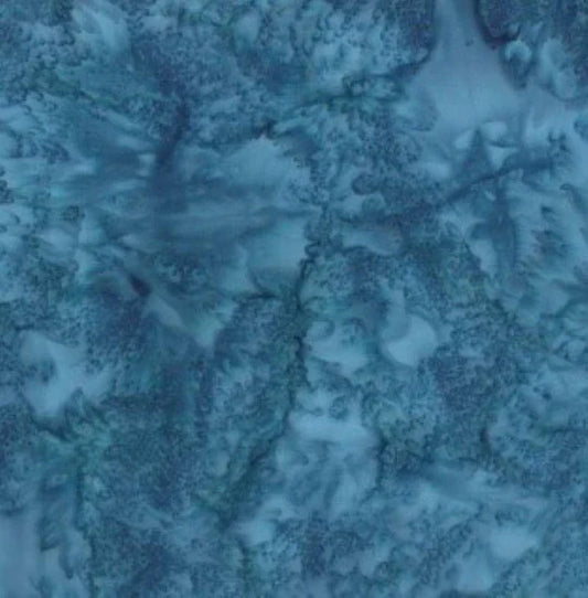 Bali Watercolors Lake Blue Hoffman Cotton Batik Fabric HF-1895-311