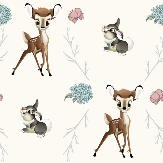 Bambi Thumper Cross Cream Disney Licensed Springs Creative Cotton Fabric