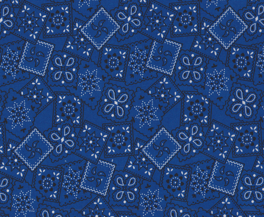 Bandana Royal Blue Foust Textiles Cotton Fabric FT-11684 Royal